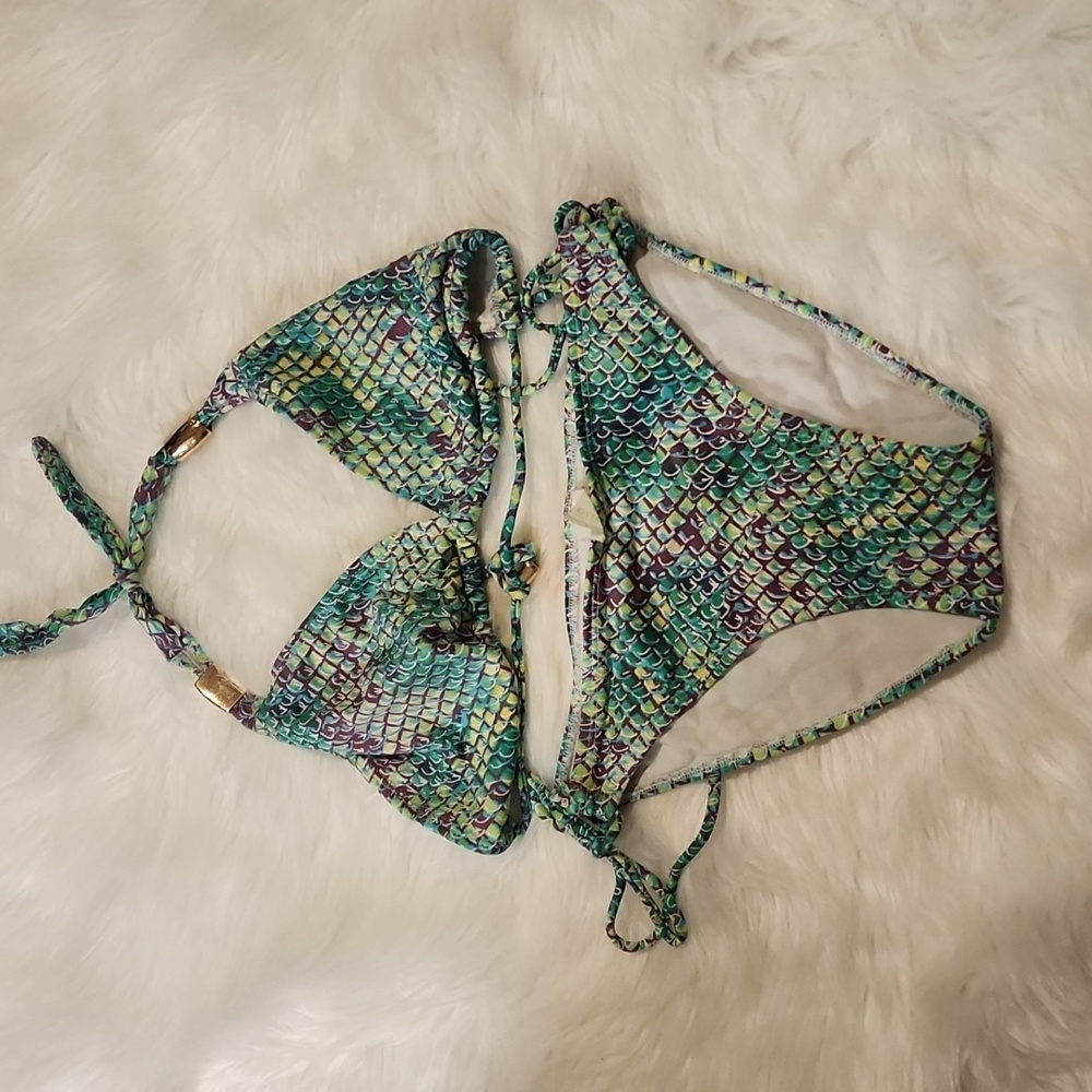 90's Vintage Guria beachwear top and bra L
